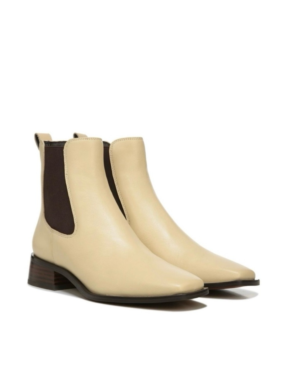 Sam Edelman Thelma Chelsea Boots in Cream Leather Size 6.5